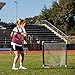 Champion Sports Mini Lacrosse Goal: Kids Gear Backyard Shooting Practice Net Black, 8.3