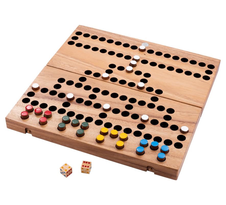 Engelhart - 350340- The Barricade wooden game - easy strategy - family game - 2 to 4 players - from age 6-14.5 x 39 x 3.2 cm