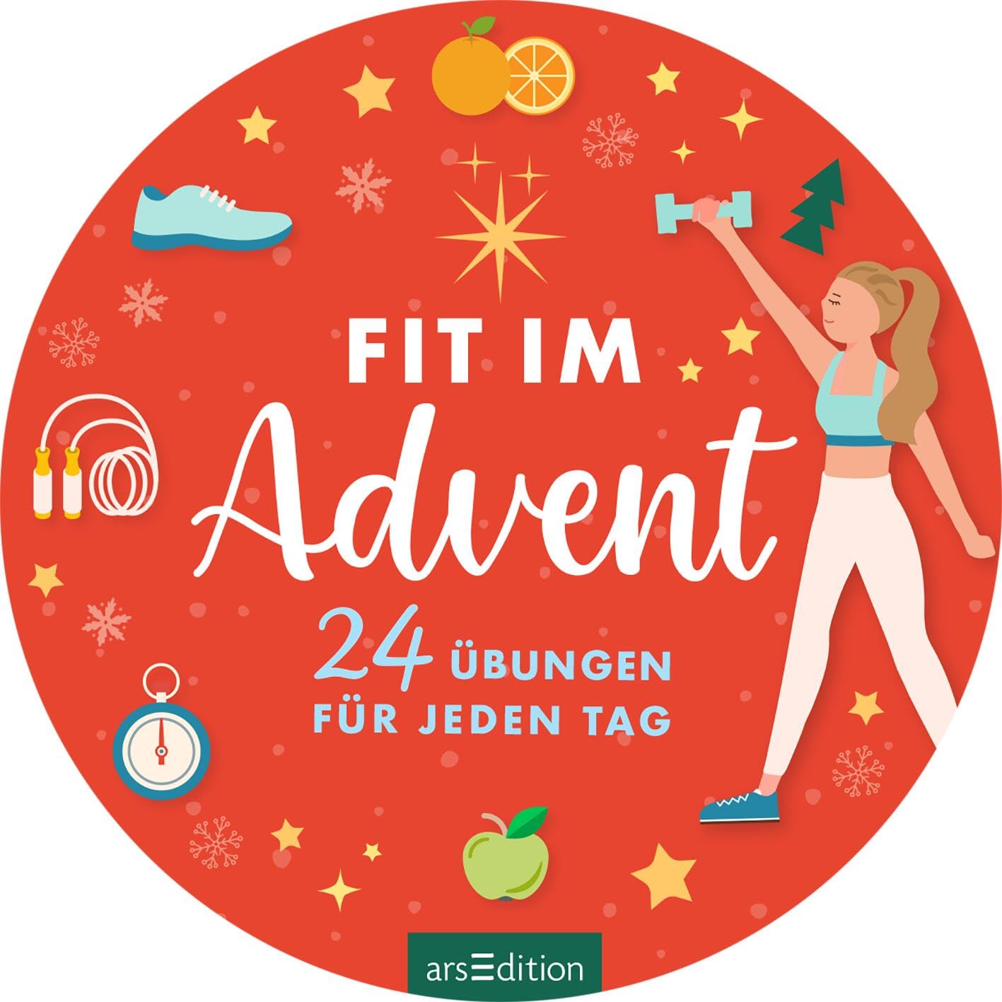 Adventskalender in der Dose. Fit im Advent: 24 Übungen für jeden Tag | Adventskalender in der Dose mit 24 Karten und Fitnessübungen