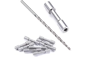 EZSMITH Corby Bolt Fasteners (10 Pack) with Step Drill for DIY Handles & Knife Handle Repair - USA Size (0.187 x 0.120 x 0.9 Inch) - (Stainless Steel) - for Full Tang Knives