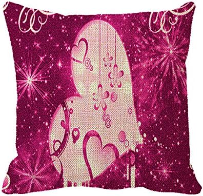 Goodaily Linen Pillowcase Pink Cute Girly Wallpaper Cushion Cover For Sofa