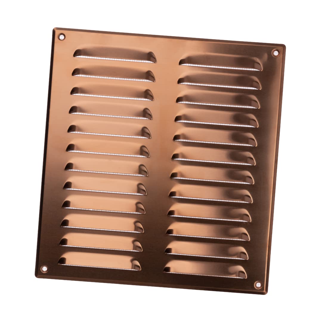 260x280mm / 10x11" inch Copper Metal Air Vent Grille Cover with Insect Mesh - Ventilation Cover