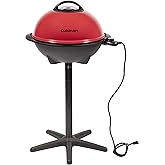 Cuisinart Indoor/Outdoor Electric Grill, 2-in-1 Portable BBQ with Nonstick Cooking Surface, Electric Grill Outdoor with Adjus