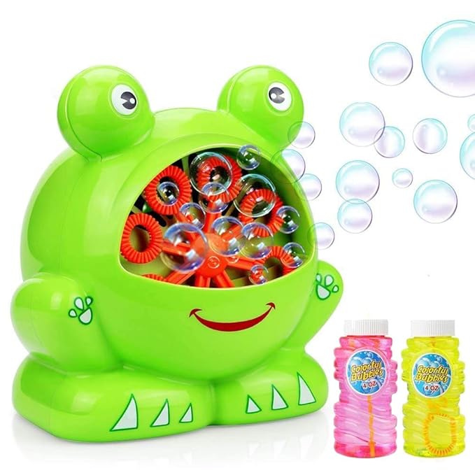 Maxesla Bubble Machine for Kids Bubble Machine with 2 Bottles of Bubble