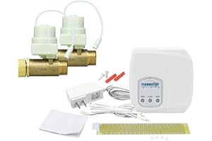 FloodStop Washing Machine Leak Detector Kit with Automatic Water Shut-Off and Visual/Audible Alarms, 3/4" Straight, Hot & Cold Valves