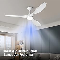 Roomratv Ceiling Fans with Lights,Large Airflow