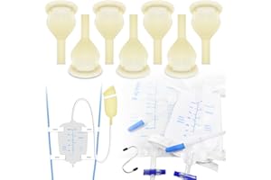 LP-SUNSHINE Latex Condom Catheter External Self-Sealing Set, Thick Tube,500ml Leg Bag *1, 2000ml Urine Bag *1, Soft Condoms *7, Day and Night Use Quick and Easy Drainage, No Backflow, No Leakage (30mm/1.18inch)