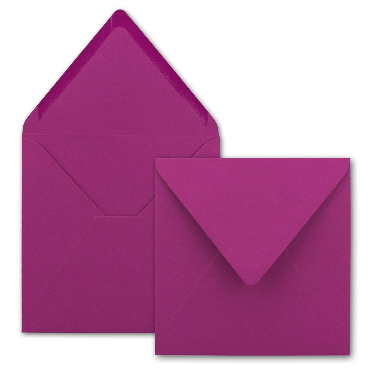Square Envelopes 100 g/m² – Amarena – Premium Quality – 158 x 158 mm Very Stable Nassklebung – Quality Brand: Neuser Colourful 50 Umschläge Red (Amarena)
