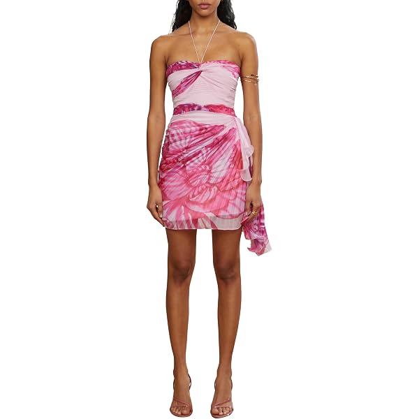 AMUR Cami Pleated Mini Dress, Berry Blush, 0 at Amazon Women's Clothing  store