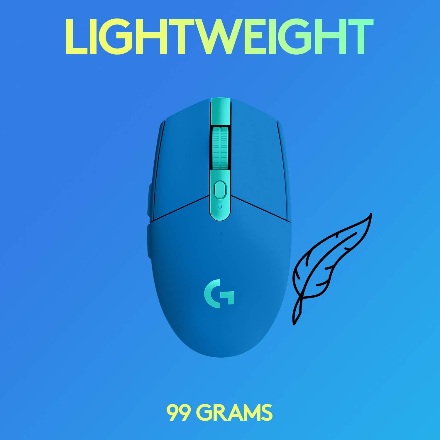 Logitech G305 LIGHSTPEED Wireless Gaming Mouse, Hero 12K Sensor, 12,000 DPI, Lightweight, 6 Programmable Buttons, 250h Battery Life, On-Board Memory, PC/Mac - Blue: Computers & Accessories