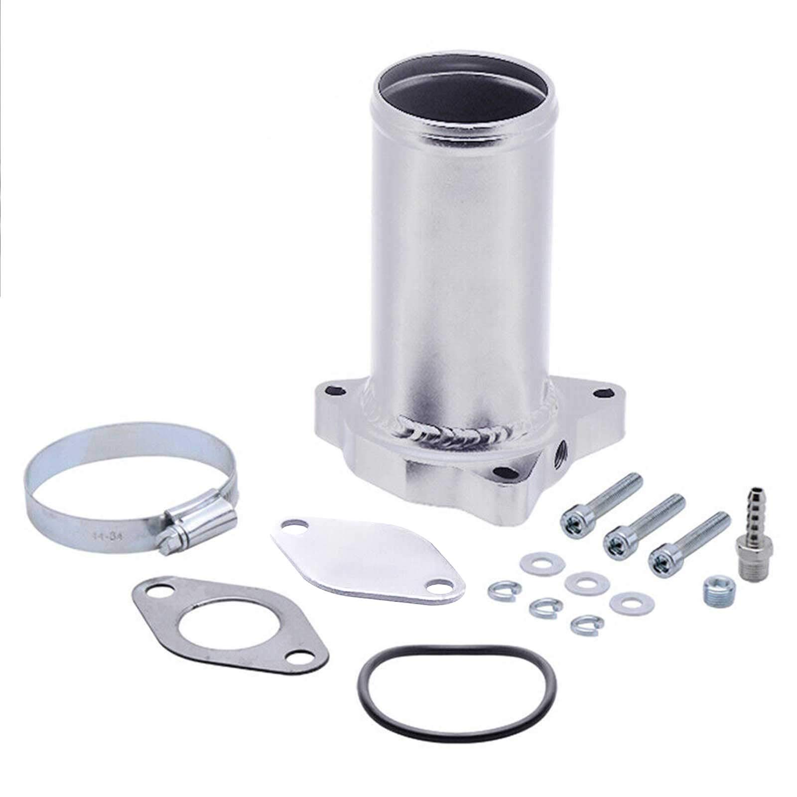EGR Valve, 57mm Valve Replacement Pipe Fit for EGR Delet Kit 1.9 TDI 130/160 CV Diesel (Silver)
