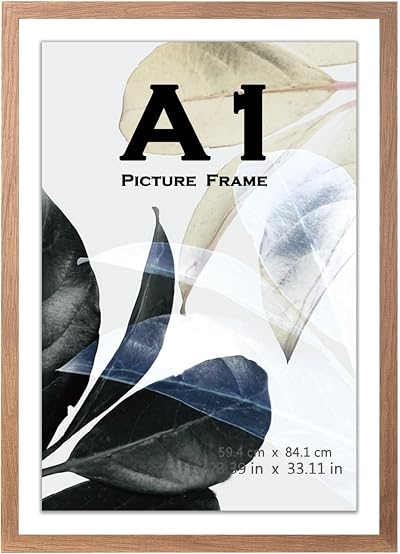 Scholar Tree Brown A3 Photo Frame with Mount, Wooden Wall Frame