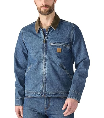 Carhartt Relaxed Fit Denim Sherpa-Lined Jacket at Amazon Men's