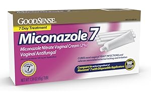 GoodSense Miconazole 7, Miconazole Nitrate Vaginal Cream (2 Percent), Vaginal Antifungal, 7-Day Treatment