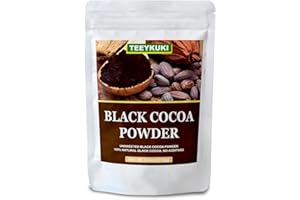 TEEYKUKI Black Cocoa Powder, 4.0oz(113.0g), Premium Food Grade Black Cocoa Powders for Cooking & Baking, Non-GMO