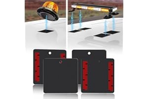 DHUJBFF 4PC Self-Adhesive Magnetic Mount Pad for Cars Pickup Trucks SUV Aluminum Cabs, for Magnetic Light Mounts, Resistant Black Powdercoat, Ideal for Light Bars, Strobe Beacons, Spot Lights