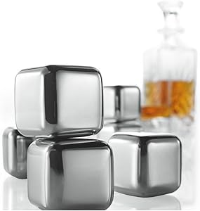 Brookstone n'ICE Cubes Stainless Steel Drink Chillers