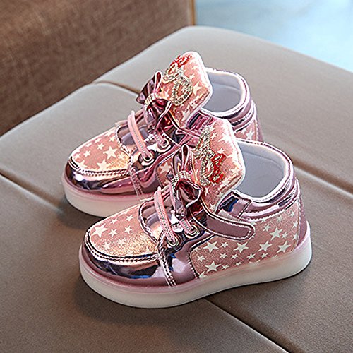 Toddler Kid Baby Girl Walking Shoes,Thenlian Toddler Baby Fashion Sneakers Star Luminous Child Casual Colorful Light Shoes