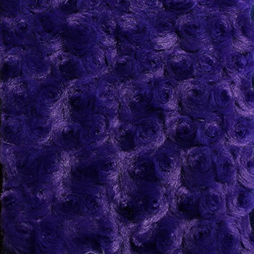 Purple Minky Rosebud Fabric, 60â€ Inches Wide â€“ Sold By The Yard (FB)