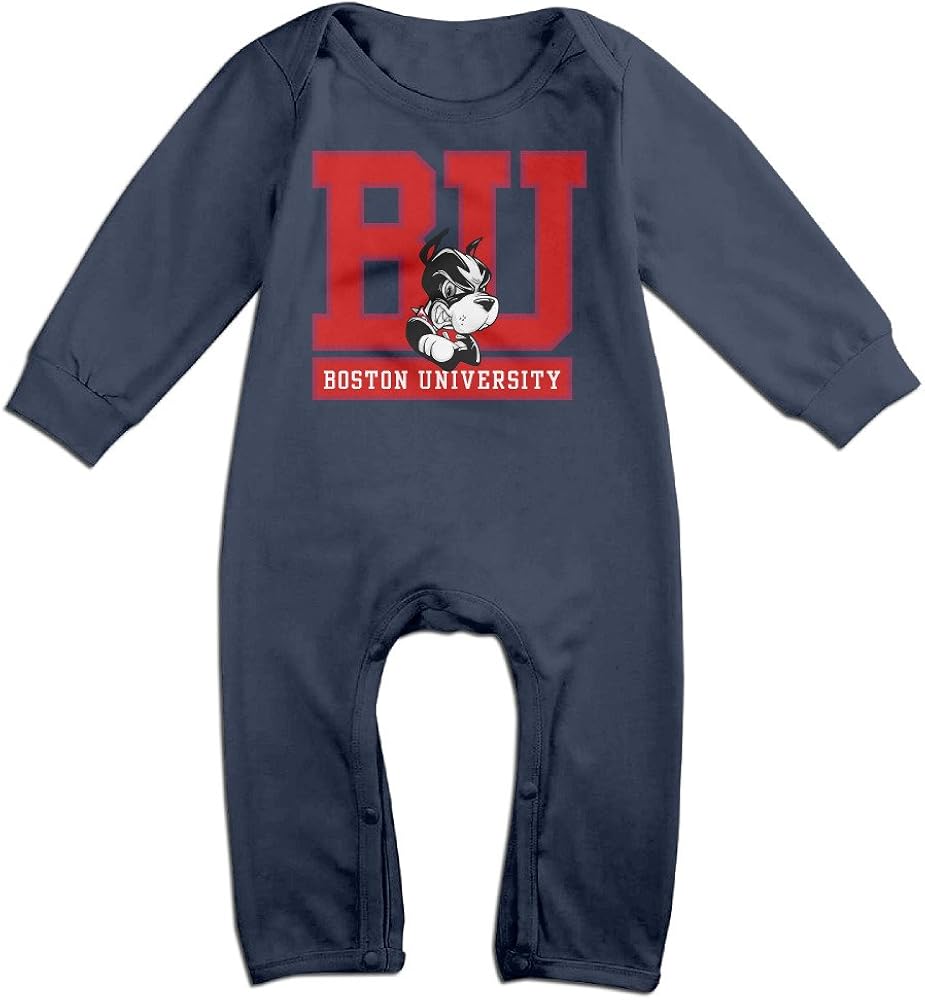 ElishaJ Boston University Babys Long Sleeve Onesies Navy Size 24 Months