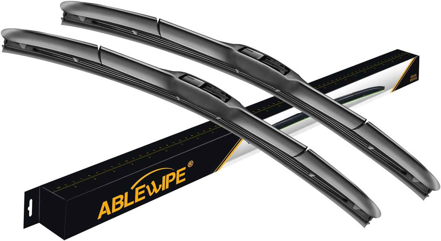 ABLEWIPE Hybrid 24" + 20" Windshield Wiper Blades Model 18O13B-1 (Set of 2)
