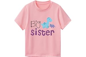 Sanqidu Baby Boys Girls Big Sister Little Sister T Shirt Tops Big Brother Little Brother Sibling Matching Outfit Twins Tees