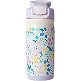 Reduce Hydrate Pro Kids 14oz Stainless Steel Insulated Water Bottle w/Straw – Spill Proof Tumbler for Kids – 30 Hour Cold Retention – Dishwasher Safe Leak-Proof Design - Abstract Flowers