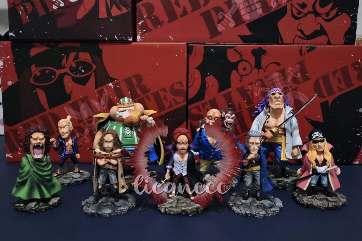 Amazon One Piece ワンピース フィギュア シャンクス 赤髪海賊団 全9人セット G5 Studio Gk完成品 Wcf Pop P O P フィギュア ドール 通販