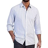 ZAFUL Men’s Corduroy Casual Shirts – Long Sleeve Button Up Fall Tops with Chest Pocket, Textured, Solid & Colorblock Styles