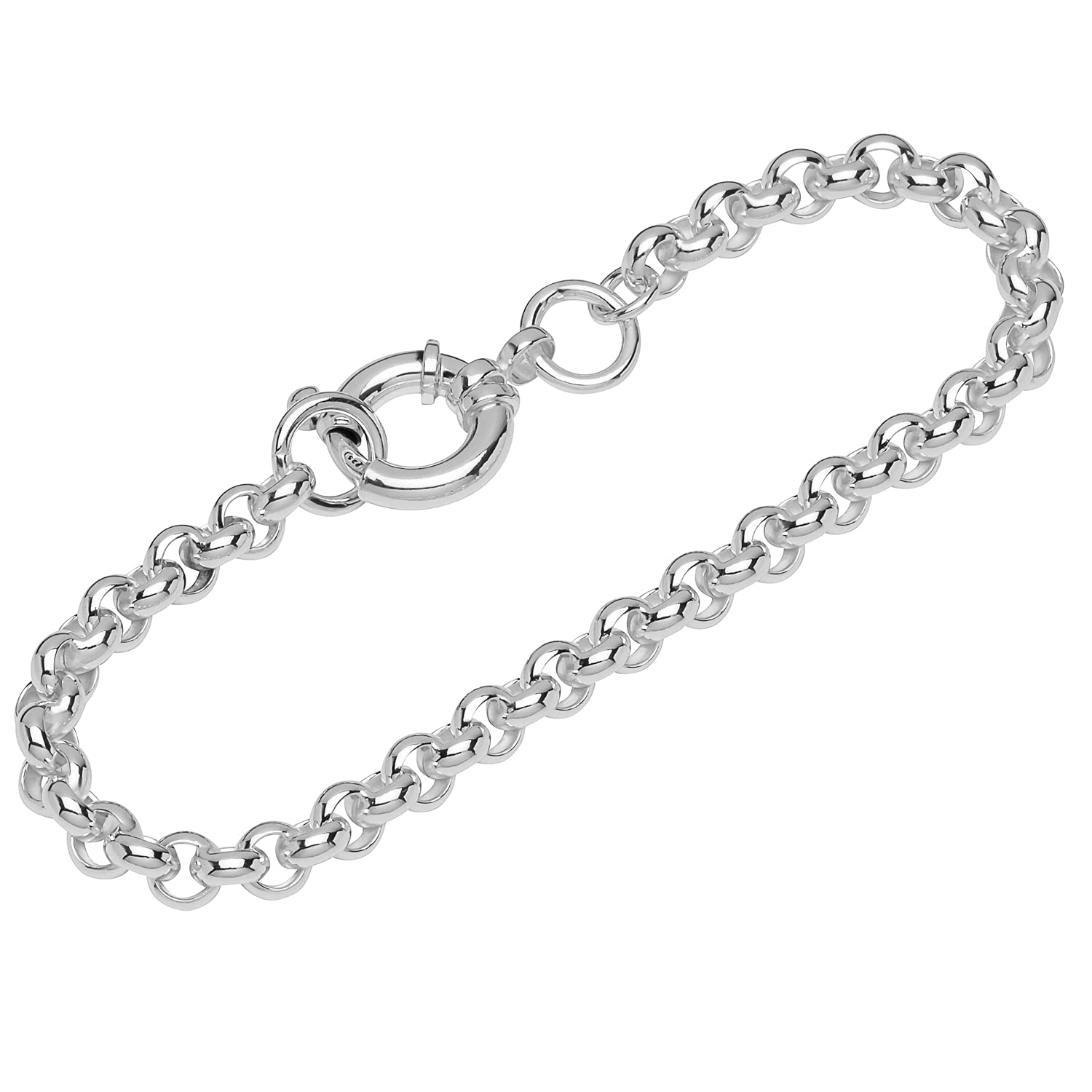 NKlaus bracelet 925 Sterling Silver 22cm heirloom hollow round ladies design bracelet 12086