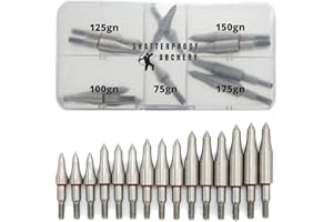 Shatterproof Archery Archery Field Point Test Kit (15 Pieces) 75gn, 100gn, 125gn, 150gn, 175gn