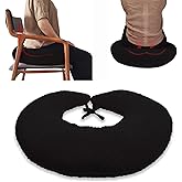 coceyese BBL Pillow After Surgery for Butt Sleeping, Brazilian Butt Lift Pillow Post Surgery Recovery for Sitting Sleeping Driving Donut Pillow for Woman Lumbar Back Cushion Seat Foam (Black Dot)