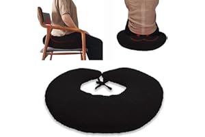coceyese BBL Pillow After Surgery for Butt Sleeping, Brazilian Butt Lift Pillow Post Surgery Recovery for Sitting Sleeping Driving Donut Pillow for Woman Lumbar Back Cushion Seat Foam (Black Dot)