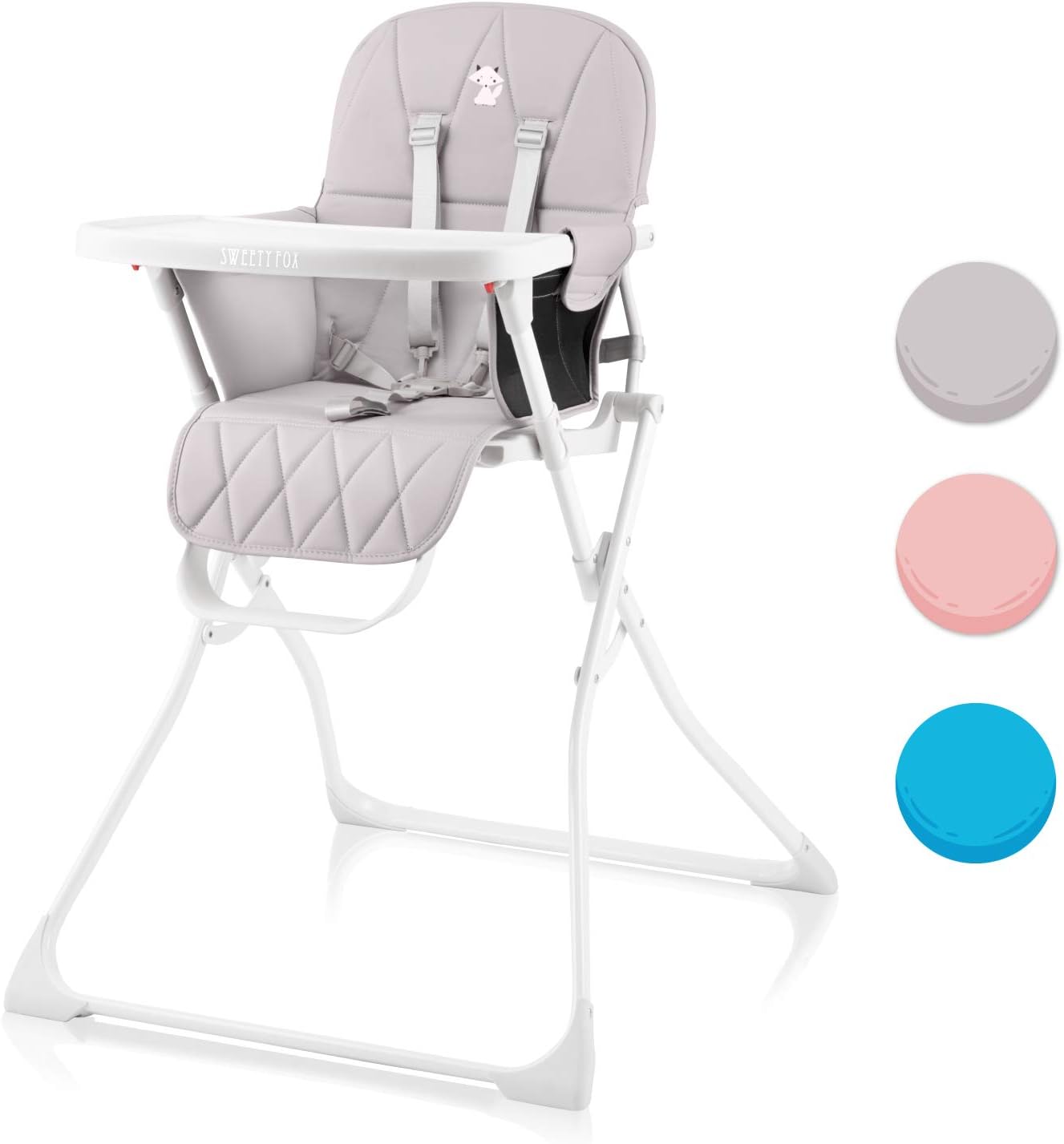 Baby High Chair, Compact, Adjustable and Foldable Highchair for