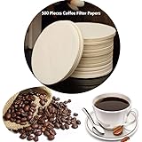 Coffee Filters Paper, Universal Replacement Coffee Filter for AeroPress, Compatible with Coffee Maker, Round Unbleached Paper