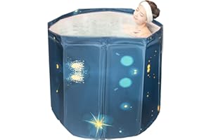 GENDLTHIJ Portable Bath Tub for Adults, Large Foldable Cold Plunge Tub for Recovery, Collapsible Ice PlungeTub Suitable for H