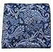 Tudor Paisley 100% Woven Silk Navy Pocket Square