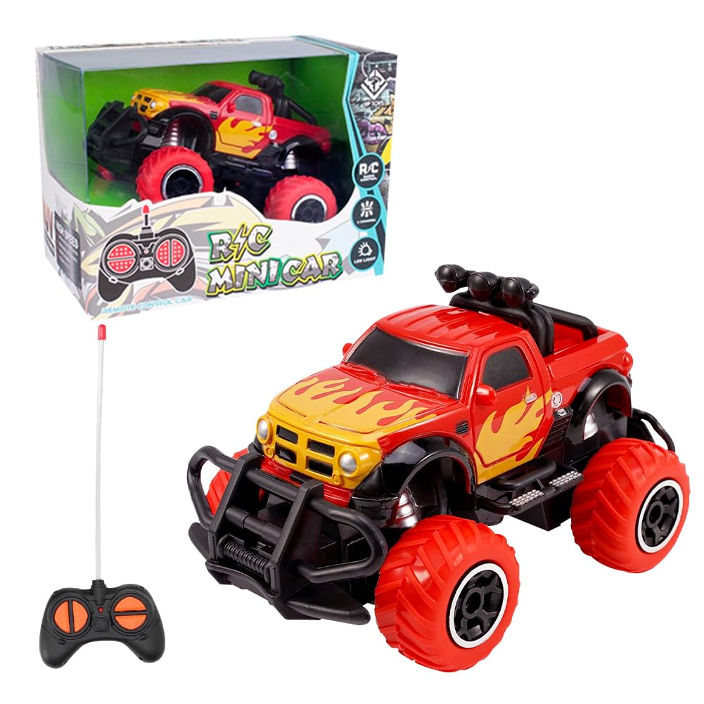 Spiritzohic Remote Control Cars, RC Racing Car Vehicle Racing Car Truck Remote Control Vehicle Cars Model Educational Birthday Gift (Red)