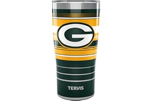 Tervis Traveler NFL Green Bay Packers - Hype Stripes Triple Walled Insulated Tumbler Travel Cup Keeps Drinks Cold & Hot, 20oz, Stainless Steel