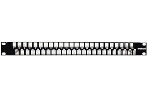 48 Port Blank HD Rack Mount Patch Panel - Design to Work with Weltron 678 Keystone Jack