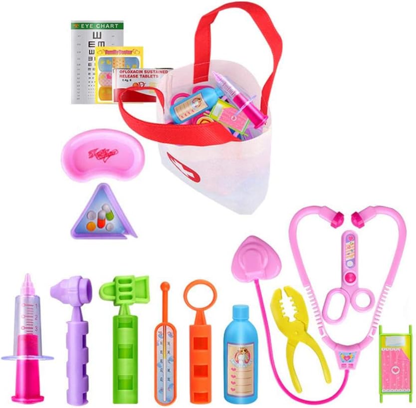 DAMEING 15Pcs Pretend Play Dentist Tools Medical Set for Kids, Doctor Role Play Tool, Dentist Toy Doctor Kit for Toddlers Boys Girls