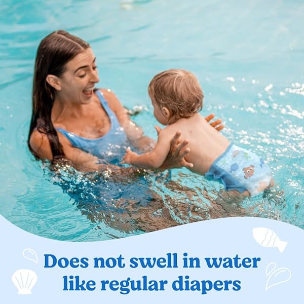HUGGIES LITTLE SWIMMERS DISPOSABLE SWIM DIAPERS, SIZE 5-6 (32+ LBS), 34 CT (2 PACKS OF 17), PACKAGING MAY VARY