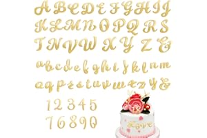 62 pcs Cake Letters, SourceTon Acrylic Numeric Letters, Upper and Lower Case Letters and Numbers, Personalized Wedding Cake T