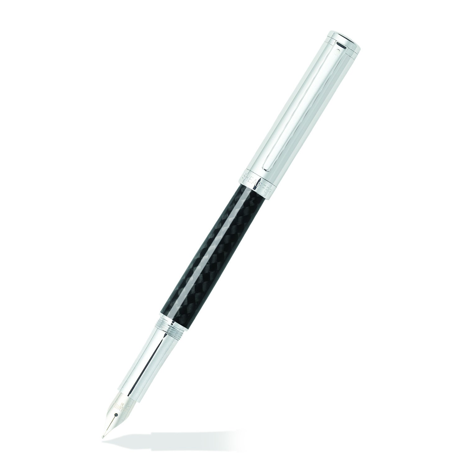 Sheaffer Intensity Carbon Fibre Barrel Chrome Cap/Plate Trim Fountain Pen with Medium Nib — image 1