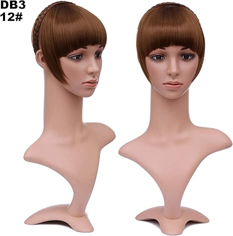 Amazon Co Jp ヘアバンド クリップインバンドヘッドバンド前髪用の耐熱性合成前髪用女性用ヘアエクステンション 6 3インチ3ピース 12 ホーム キッチン