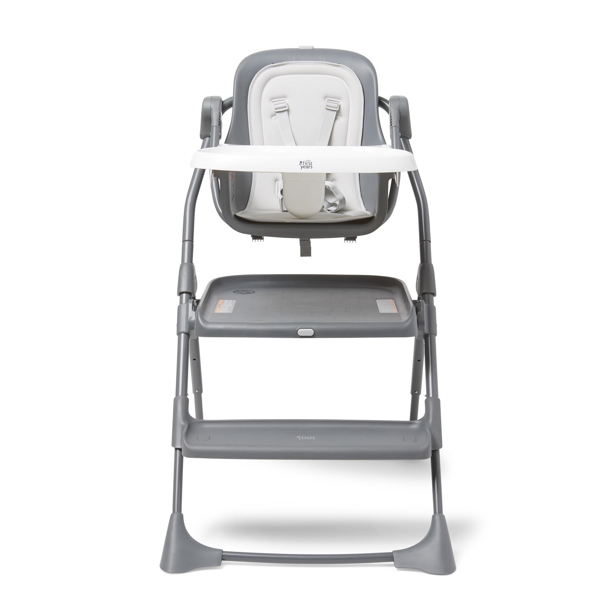 The First Years Foldable Toddler Tower and High Chair - 2-in-1 Baby High Chair and Toddler Step Stool - Adjustable Grow with Me Height - Folds Flat & Easy to Clean - Kids Stool with Non-Slip Surface