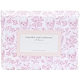 Cupcakes and Cashmere Halloween Sheet Set (Pink Floral Skull, Twin)