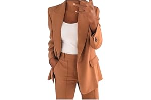TAPANET Blazer Sets Women 2 Piece Outfits Business Casual Outfits 2024 Dressy Casual Pant Suits Plus Size Wide Pants Suit Set