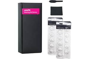 ANICO MiniFit Power Domes 6mm/ 8mm/ 10mm/ 12mm for Oticon RITE Hearing Aids with Cleaning Brush Tools Kit (6MM)