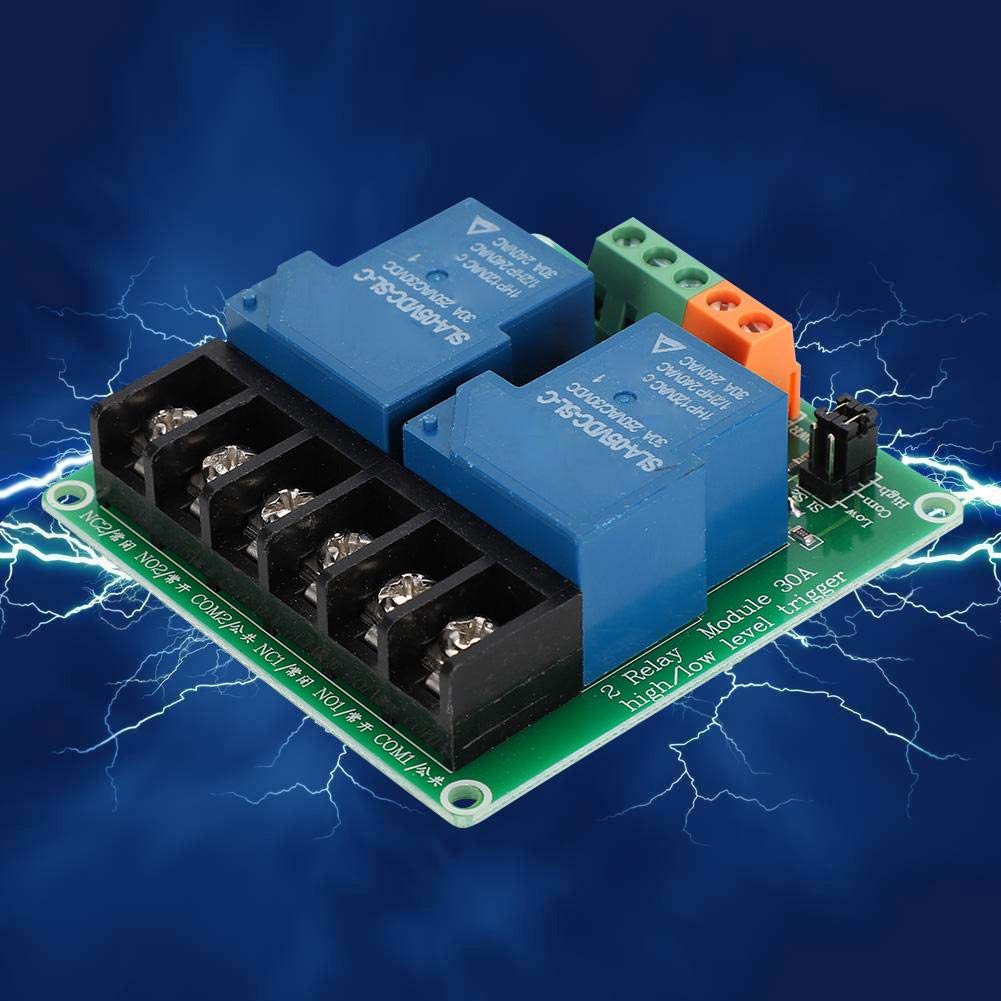 KEYREN Rf Modules Relays 1PCS 2Channel 30A Optocoupler Isolation High and Low Level Trigger